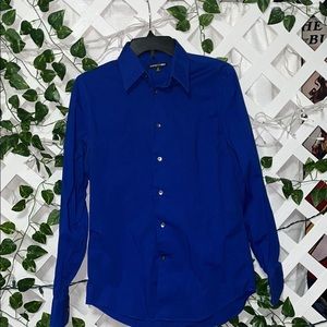 Blue Express Button-Up